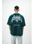 Erkek Ephemeral Baskılı Yıkamalı Oversize T-Shirt Mor 1