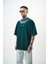 Erkek Ephemeral Baskılı Yıkamalı Oversize T-Shirt Mor 3