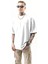 Erkek Hand Baskılı Oversize T-Shirt Siyah 2