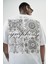 Erkek Symphony Baskılı Oversize T-Shirt Beyaz 4