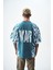 Erkek War Baskılı Yıkamalı Oversize T-Shirt Siyah 1