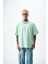 Erkek Palm Baskılı Oversize T-Shirt Su Yeşili 2