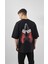 Erkek Challenger Baskılı Oversize T-Shirt Beyaz 1
