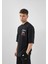Erkek Challenger Baskılı Oversize T-Shirt Beyaz 3