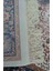Bambu Iplikten Dokuma Parlak Tuşeli Krem ve Lacivert Renk Mihraplı Seccade (83 x 125 cm ) 4