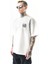 Erkek Ninety Baskılı Oversize T-Shirt Ekru 3