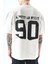 Erkek Ninety Baskılı Oversize T-Shirt Ekru 4