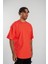 Erkek Basic Oval Kesim Oversize T-Shirt Kemik 4
