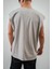 Erkek Basic Sıfır Kol Oversize T-Shirt Siyah 4
