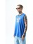 Erkek Usa 23 Sıfır Kol Oversize Forma T-Shirt Mavi 3