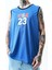 Erkek Usa 23 Sıfır Kol Oversize Forma T-Shirt Mavi 5