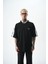 Erkek Basics Şeritli Oversize T-Shirt Bebe Mavi 1