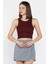 Kadın Bisiklet Yaka Sıfır Kol Basic Body Bluz P-00015917 2