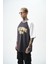 Erkek 1984 Baskılı Oversize T-Shirt Siyah 2