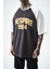Erkek 1984 Baskılı Oversize T-Shirt Siyah 5