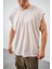 Erkek Basic Sıfır Kol Oversize T-Shirt Siyah 5