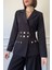 Çıtçıtlı Premium Blazer Ceket- Siyah 5