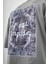 Erkek Rustic Baskılı Oversize T-Shirt Gri 4