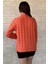 Yarım Balıkçı Yaka Desenli Kadın Triko Kazak P-00014809 4