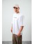 Erkek Secret To Myself Baskılı Oversize T-Shirt Beyaz 3
