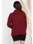 Yarım Balıkçı Yaka Desenli Kadın Triko Kazak P-00014809 3