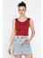 Kadın Kalın Askılı Kaşkorse Crop Top Bluz P-00015958 1
