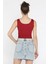 Kadın Kalın Askılı Kaşkorse Crop Top Bluz P-00015958 3
