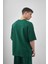 Erkek Respire Yazılı Oversize T-Shirt Nefti 3