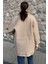 Kadın Astarlı Balıksırtı Oversize Kaşe Kaban P-00012874 5