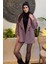 Kadın Astarlı Balıksırtı Oversize Kaşe Kaban P-00012874 2