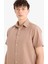 %100 Pamuk Regular Fit Polo Yaka Yazlık Kısa Kollu Gömlek D8613AX25SM 4
