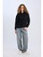 Loose Fit Kapüşonlu Basic Düz Kalın Sweatshirt E3862AX24WN 2