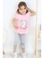 Kız Çocuk Kapri Taytlı Takım Unicorn Baskılı 1.5-5 Yaş, Pembe 1