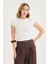 Yuvarlak Yaka Kısa Kol Crop Bluz 3