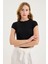 Yuvarlak Yaka Kısa Kol Crop Bluz 1