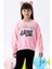 Kız Çocuk Sweatshirt Yazı Baskılı 9-14 Yaş, Neon Pembe 1