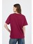 Bordo V Yaka %100 Pamuk Comfort Fit Tişört 2143M 5
