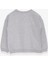 Kız Çocuk Sweatshirt Pullu Yazı Baskılı 4-8 Yaş, Açık Gri Melanj 2