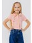 Kız Çocuk Tişört Crop Çıtçıtlı Fitilli 9-14 Yaş, Somon 1