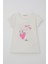Kız Çocuk Tişört Sevimli Kuş Baskılı Kalpli 1-4 Yaş, Ekru 4