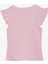 Kız Çocuk Crop Tişört Kolları Fırfırlı 8-14 Yaş, Pembe 2