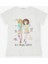 Kız Çocuk Tişört Dostluk Temalı 8-12 Yaş, Ekru 3