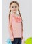 Kız Çocuk Uzun Kollu Tişört Güpürlü Fiyonklu 3-8 Yaş, Somon 2