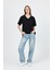 Siyah V Yaka %100 Pamuk Comfort Fit Tişört 2143M 3