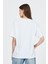 Beyaz V Yaka %100 Pamuk Comfort Fit Tişört 2143M 5