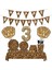 3 Adet 32 Inç 1-9 Numaraları Leopar Folyo Balon Arazi Hayvan Kaplan Zebra Zürafa Tek Kullanımlık Sofra Jungle Safari Doğum Günü Partisi Dekoru (Yurt Dışından) 3