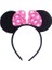 6 Adet-Saç Bandı Pembe Disney Mickey Mouse Karikatür Temalı Çatal Bıçak Takımı Çocuk Doğum Günü Partisi Dekorasyon Tek Kullanımlık Bardak ve Tabak Kağıt Seti (Yurt Dışından) 1