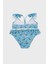 Mercat Baskılı Çabuk Kuruyan Fırfırlı Bikini Takım Kız Çocuk Bikini SB2511120000 2