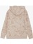 Girls & Boys Erkek Çocuk Sweatshirt Kanguru Cepli Kapüşonlu Yazı Nakışlı 8-12 Yaş, Bej 5