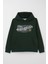 Erkek Çocuk Sweatshirt Yazı Baskılı Kanguru Cepli Kapüşonlu 8-14 Yaş, Koyu Yeşil 3